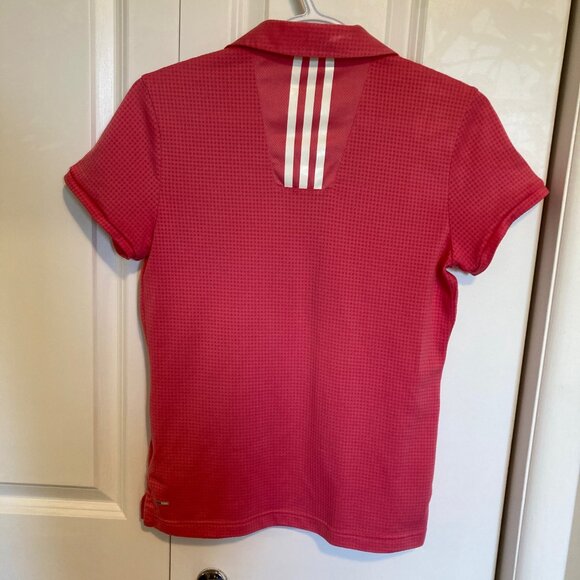 #153 Women's Adidas Golf Shirt Collar Pink, Size Medium - Picture 5 of 7